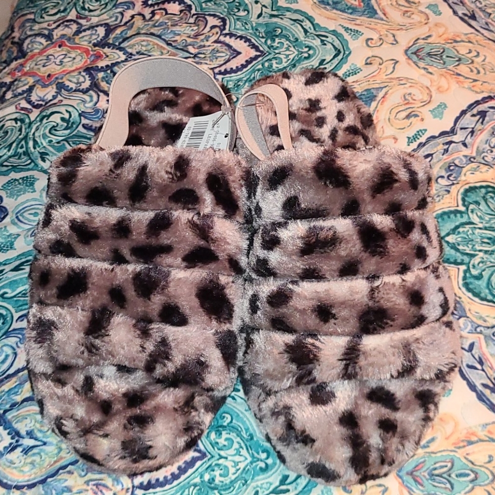 Animal print slippers